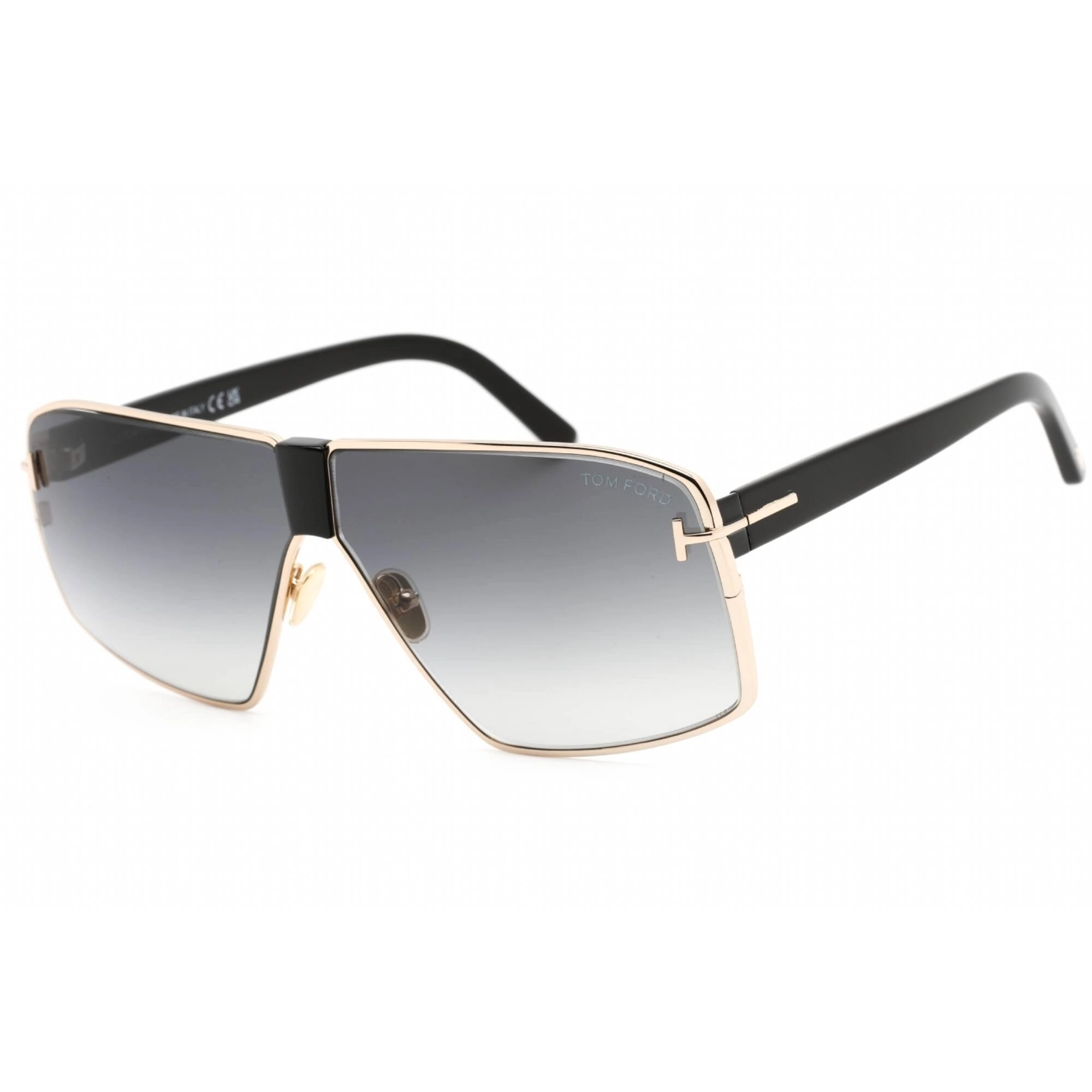 Tom Ford Men's Sunglasses - Shiny Rose Gold Frame Gradient Smoke Lens | FT0911 28B