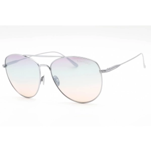 Tom Ford Unisex Sunglasses - Full Rim Shiny Palladium Aviator Frame | FT0784 16Z