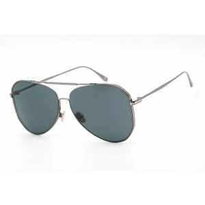 Tom Ford Unisex Sunglasses - Shiny Dark Ruthenium Metal Aviator Frame | FT0853 12V