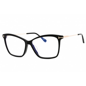 Tom Ford Women's Eyeglasses - Shiny Black Plastic Cat Eye Frame | FT5687-F-B 001