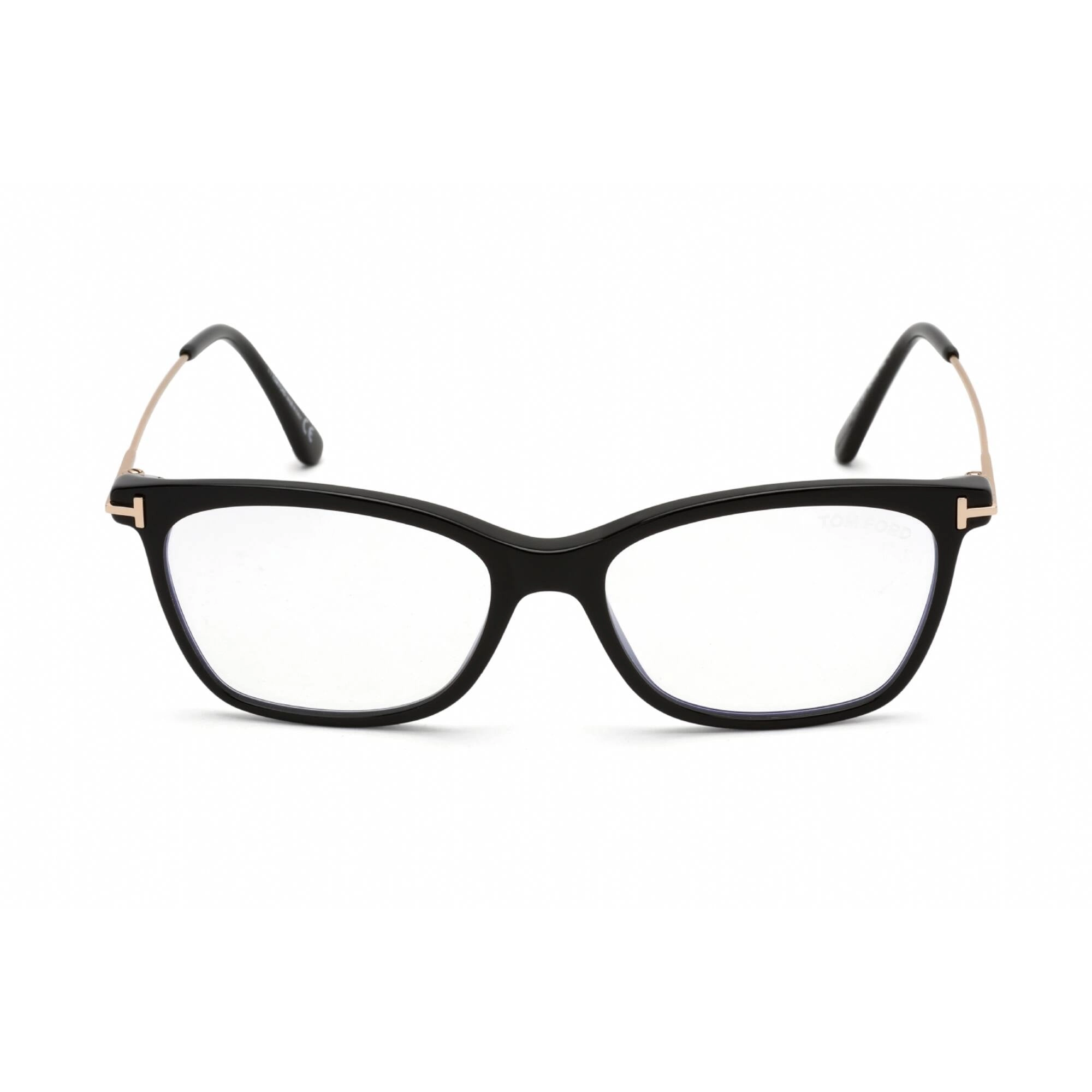Tom Ford Women's Eyeglasses - Shiny Black Rectangular Full Rim Frame | FT5712-B 001