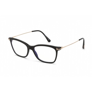 Tom Ford Women's Eyeglasses - Shiny Black Rectangular Full Rim Frame | FT5712-B 001