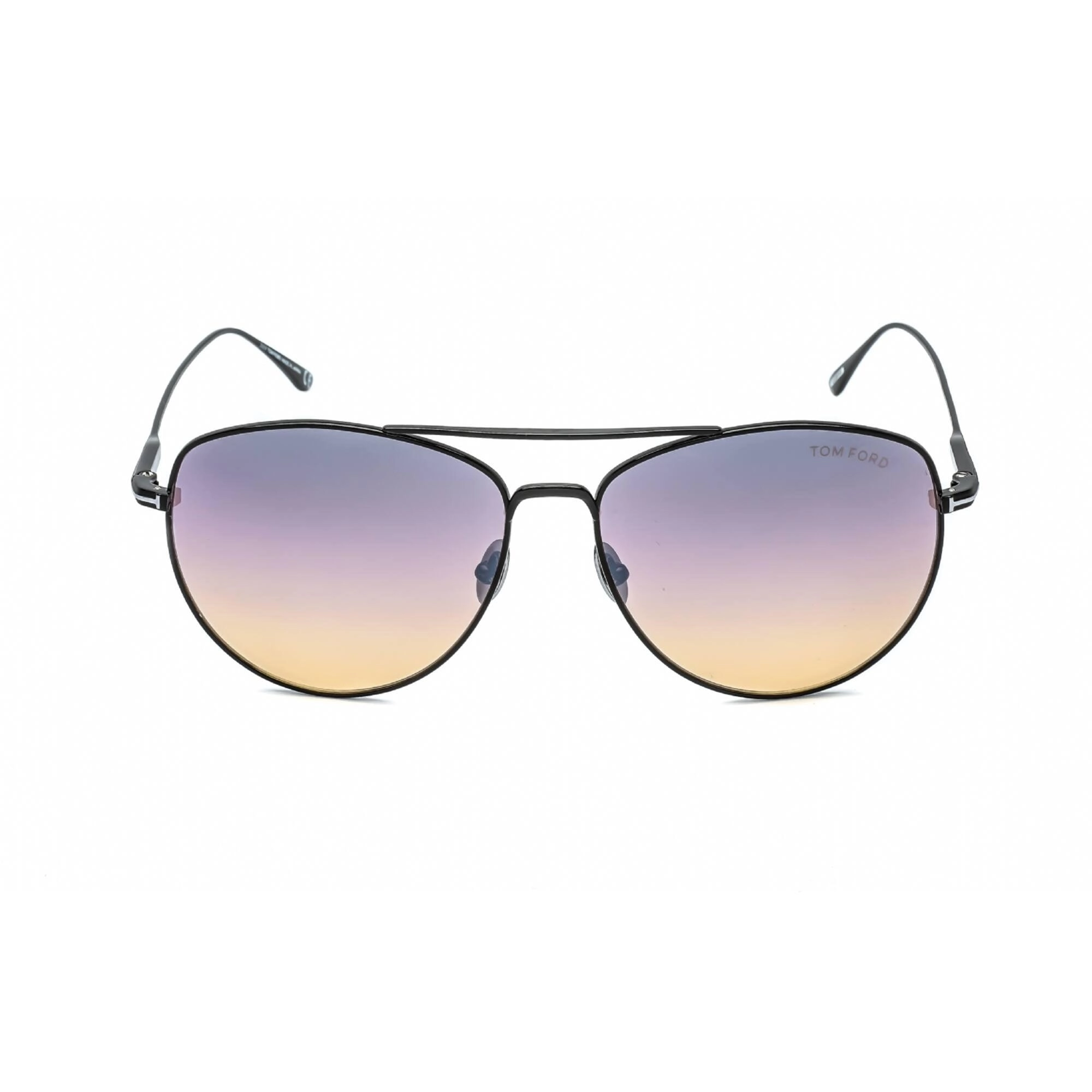 Tom Ford Women's Sunglasses - Full Rim Shiny Black Aviator Shape Frame | FT0784 01C