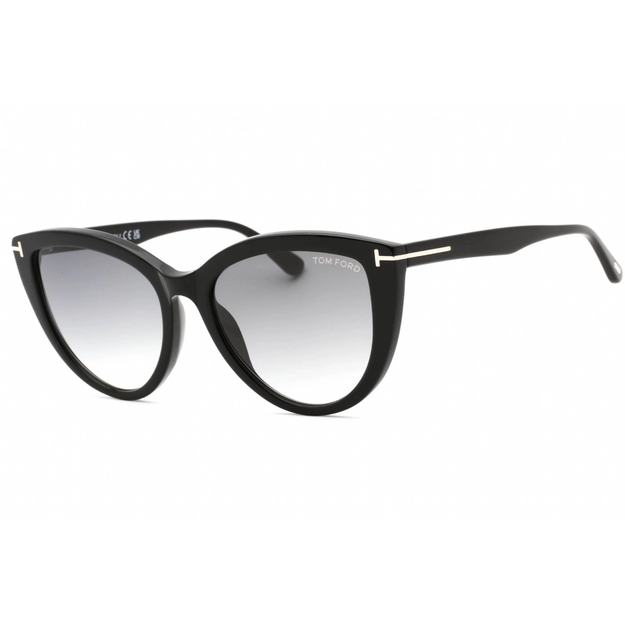 Tom Ford Women's Sunglasses - Shiny Black Plastic Cat Eye Shape Frame | FT0915 01B