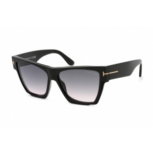 Tom Ford Women's Sunglasses - Shiny Black Plastic Cat Eye Shape Frame | FT0942 01B