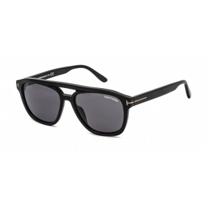 Tom Ford Women's Sunglasses - Shiny Black Plastic Frame Smoke Lens | FT0776-N 01A
