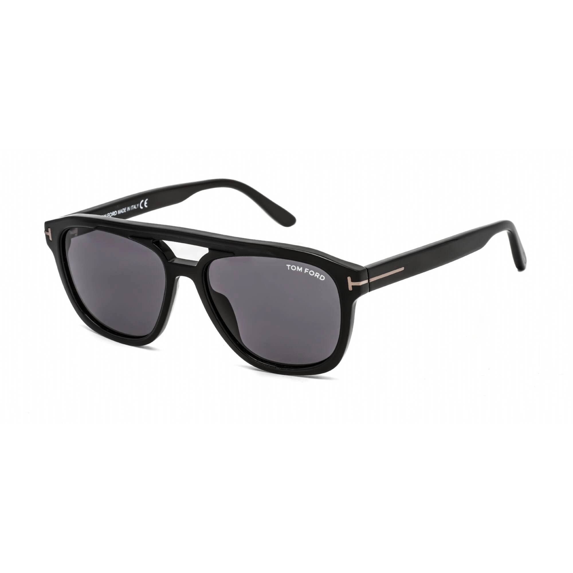 Tom Ford Women's Sunglasses - Shiny Black Plastic Frame Smoke Lens | FT0776-N 01A