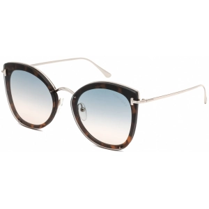 Tom Ford Women's Sunglasses - Shiny Blonde Havana Metal Butterfly Frame | FT0657 53P