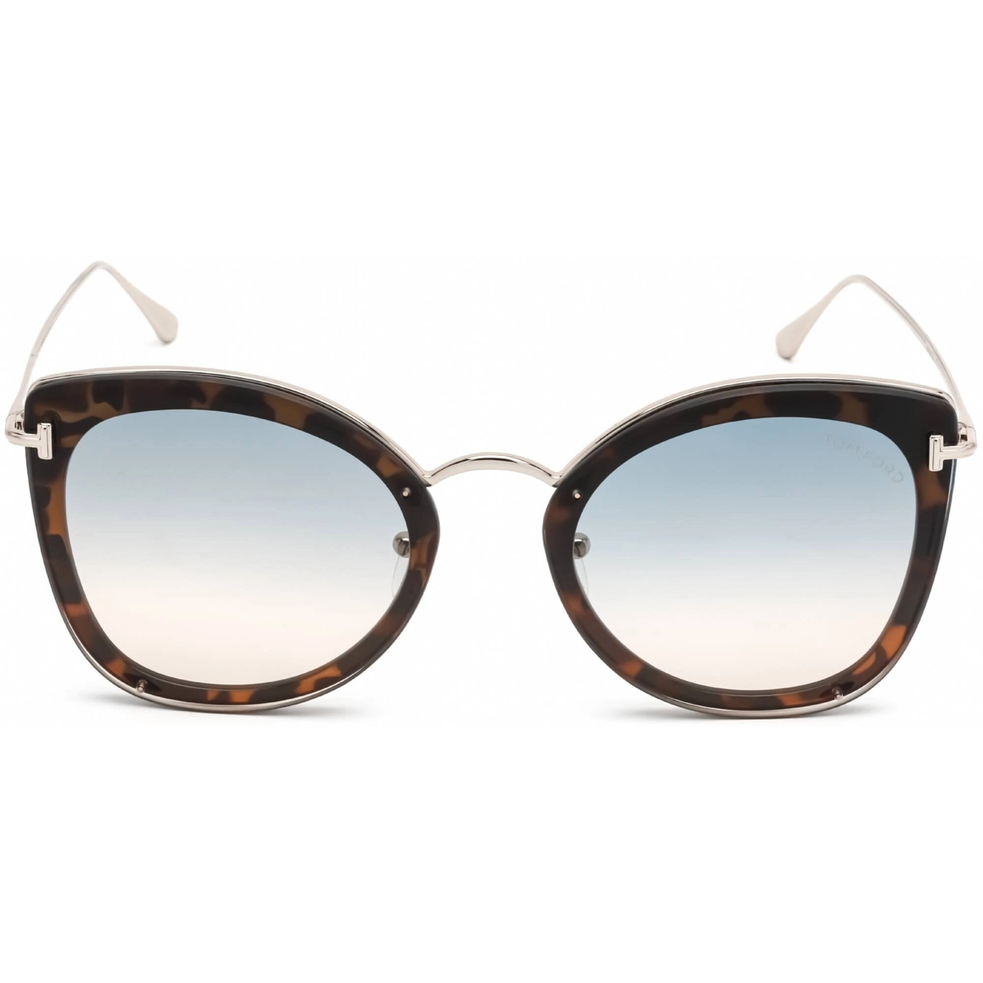 Tom Ford Women's Sunglasses - Shiny Blonde Havana Metal Butterfly Frame | FT0657 53P