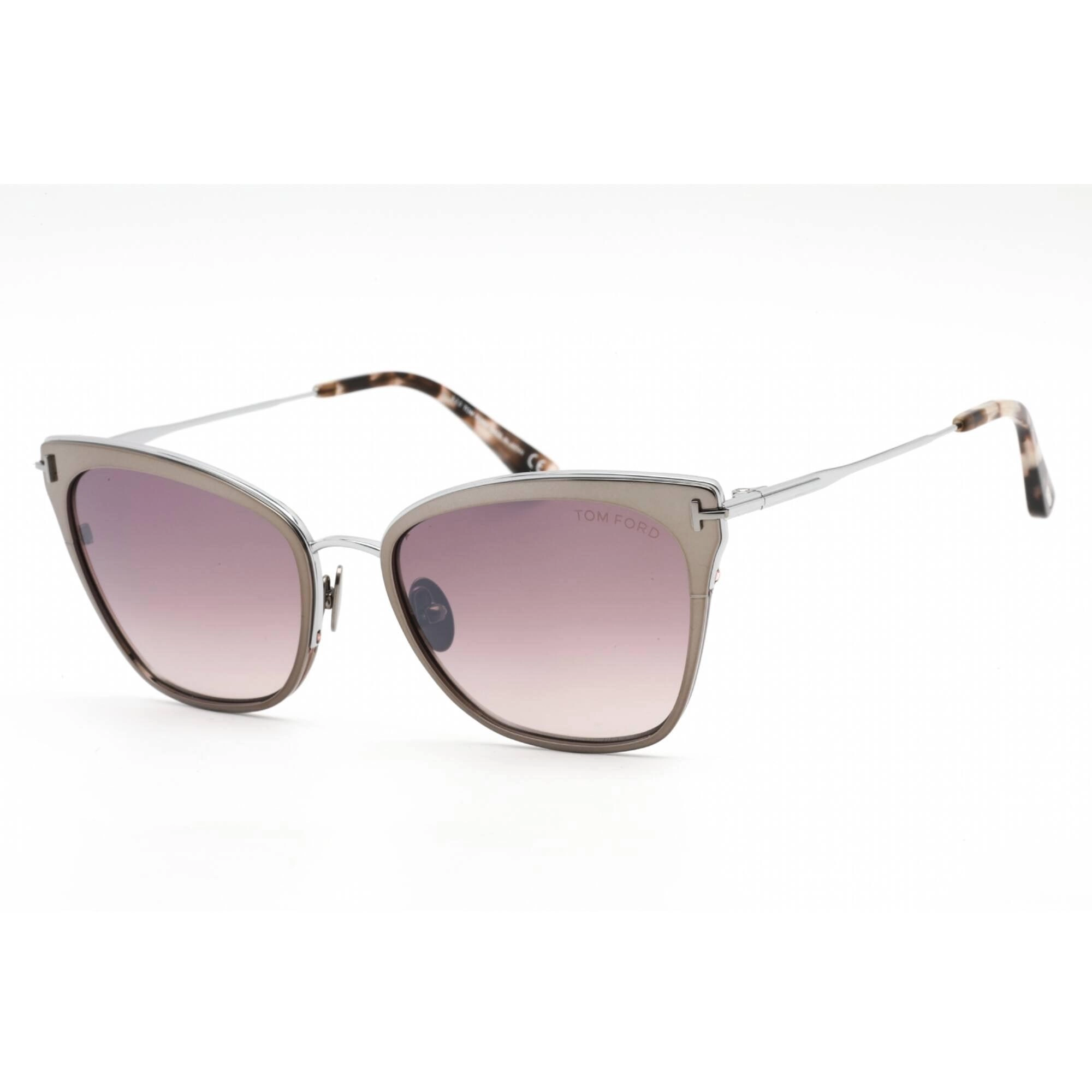 Tom Ford Women's Sunglasses - Shiny Dark Ruthenium Metal Cat Eye Frame | FT0843 12U
