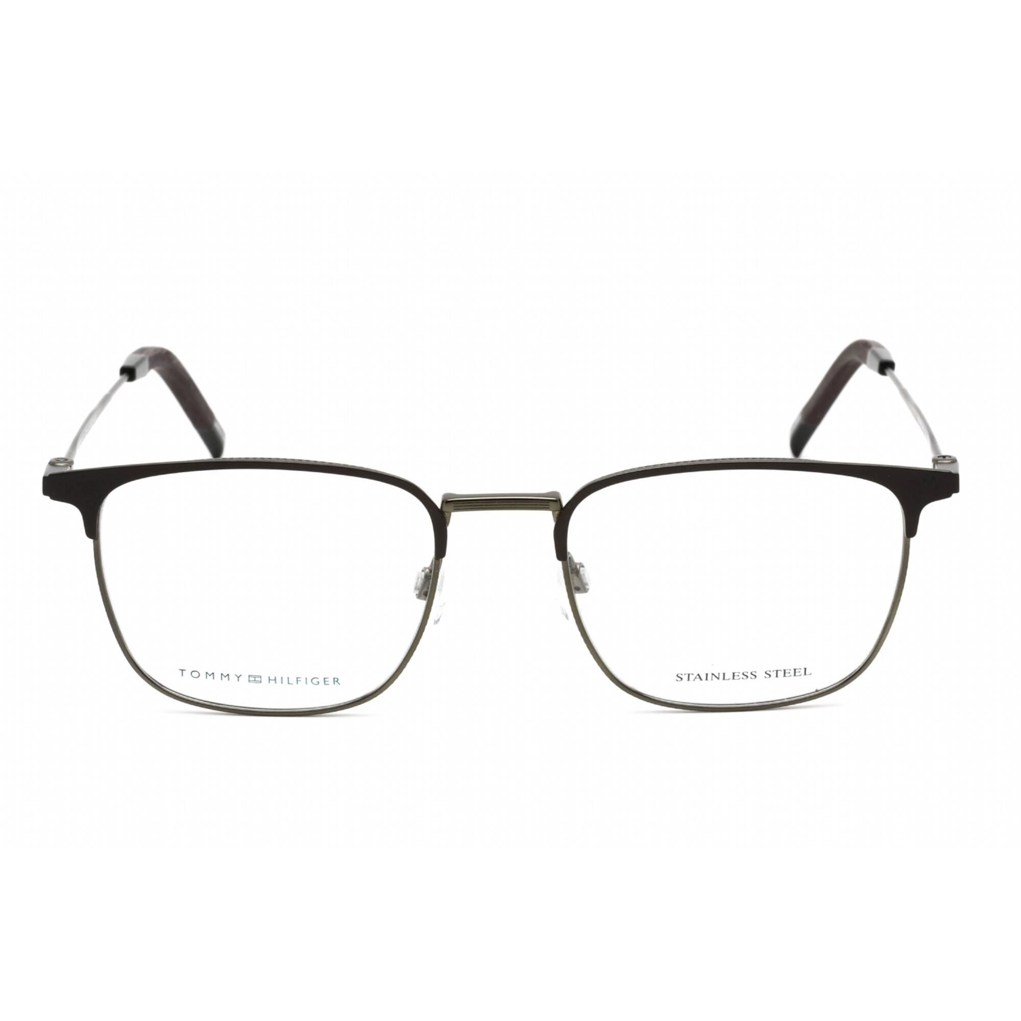 Tommy Hilfiger Men's Eyeglasses - Matte Brown Stainless Steel Frame | TH 1816 04IN 00
