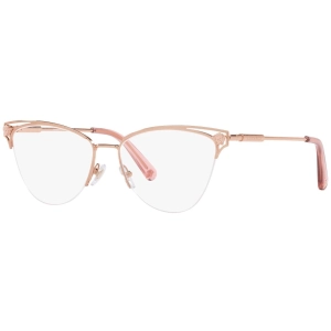 Versace Women's Eyeglasses - Half Rim Rose Gold Rectangular Shape Frame | 0VE1280 1412