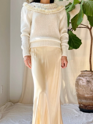 Vintage Knit Textured Pullover - S