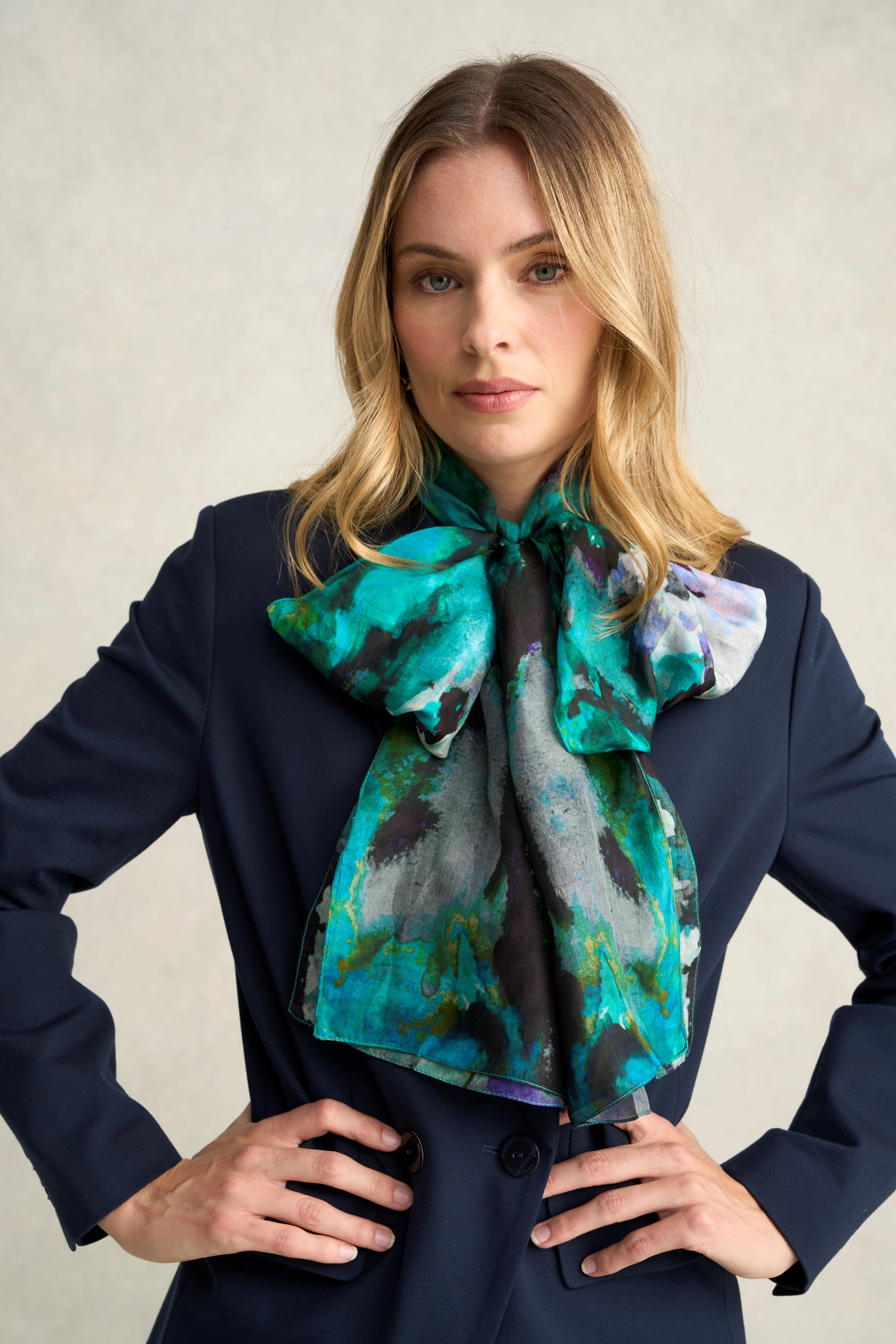 Watercolour Silk Scarf - Multicolour