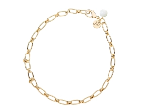 Wheels Of Fortune Chain With Mother Of Pearl 18