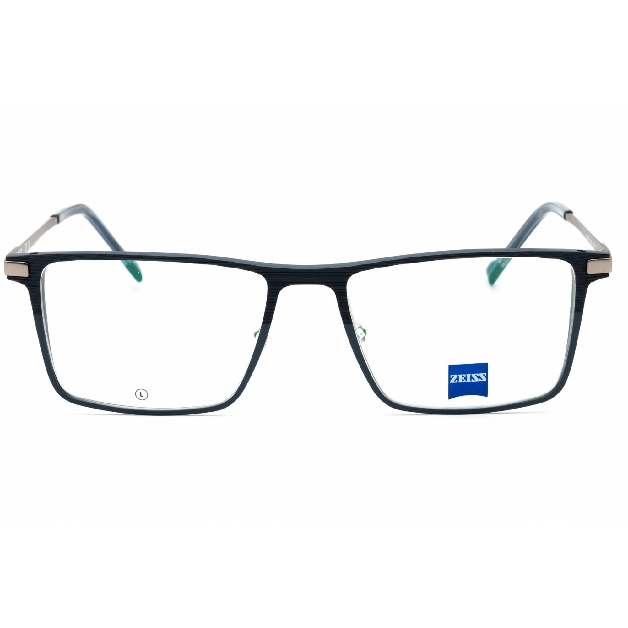 Zeiss Men's Eyeglasses - 56 mm Satin Avio Full Rim Rectangular Frame | ZS24144 405