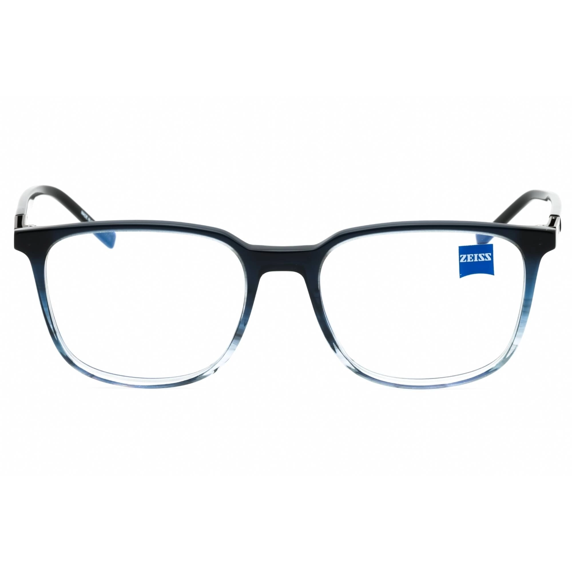Zeiss Men's Eyeglasses - Blue/Grey Horn Acetate Full Rim Square Frame | ZS22524 418